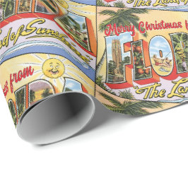 Frohe Weihnachten aus Florida Vintage Gruß Geschenkpapier