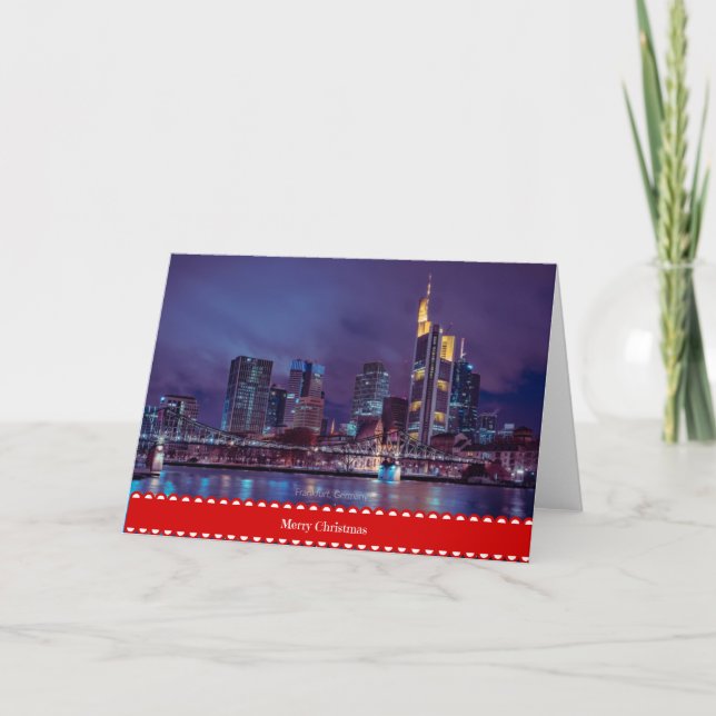 Frohe Weihnachten aus Frankfurt Karte (Vorderseite)