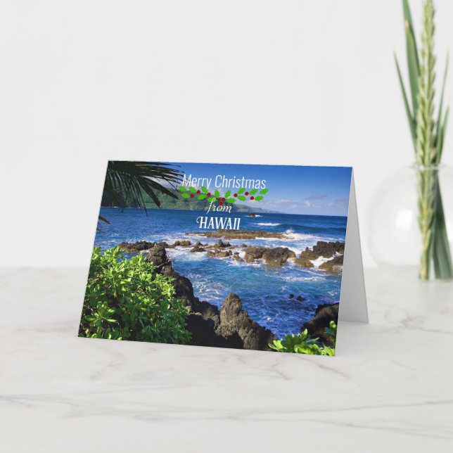 Frohe Weihnachten aus Hawaii Karte (Vorderseite)