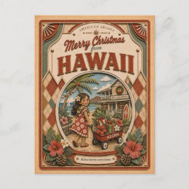 Frohe Weihnachten aus Hawaii Vintage-Schneekugel