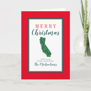 Frohe Weihnachten aus Kalifornien Karte