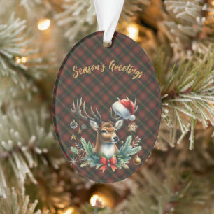 Frohe Weihnachten aus Kanada Tartan Weihnachten Ornament