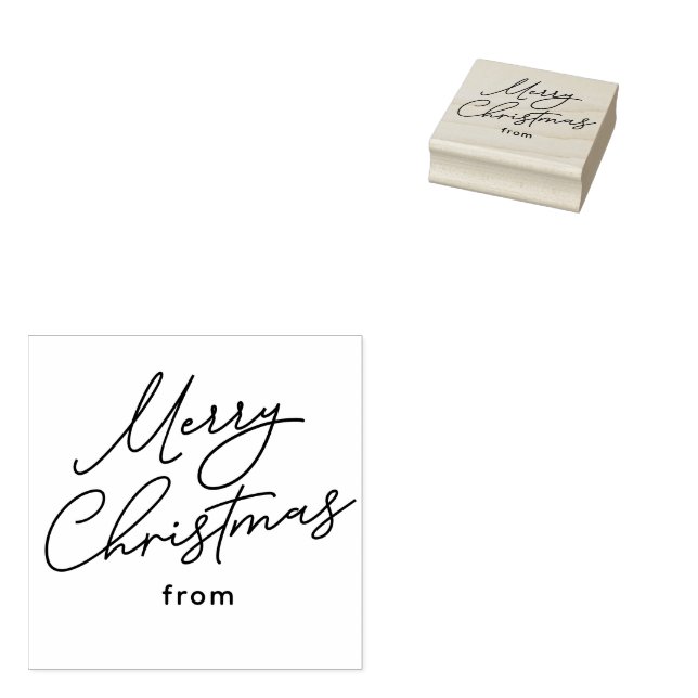 Frohe Weihnachten aus lässigem Drehbuchurlaub Gummistempel (Stempel)