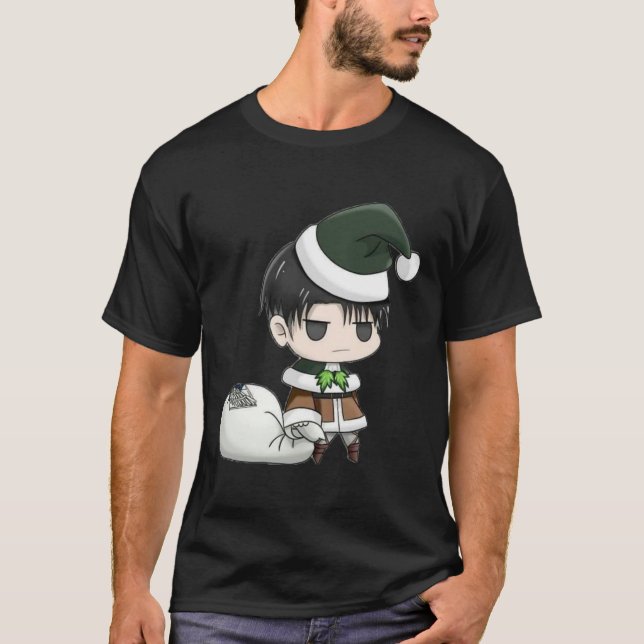 Frohe Weihnachten aus Levi Ackerman Angriff auf Ti T-Shirt (Vorderseite)