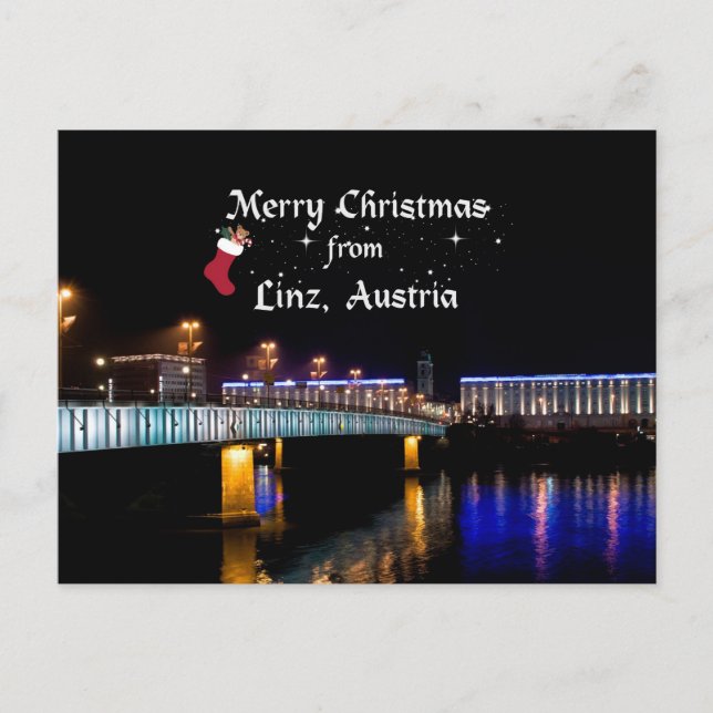 Frohe Weihnachten aus Linz, Österreich (Vorderseite)