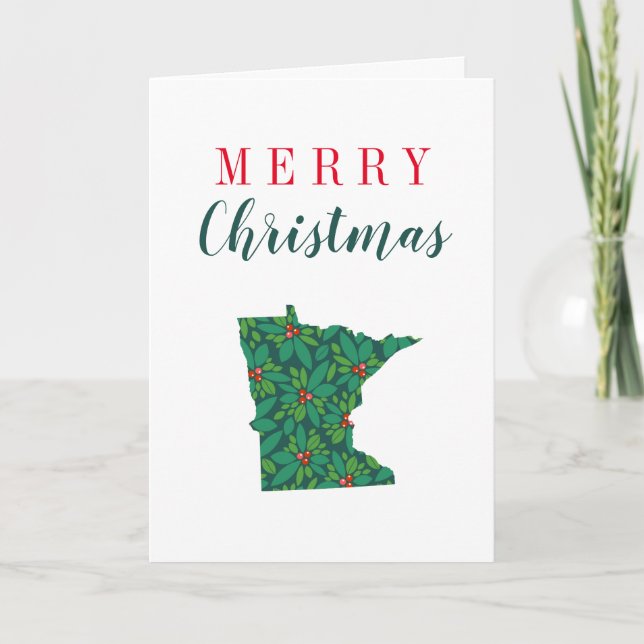Frohe Weihnachten aus Minnesota Karte (Vorderseite)
