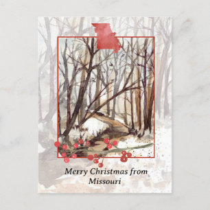 Frohe Weihnachten aus Missouri Trees Winterschnee