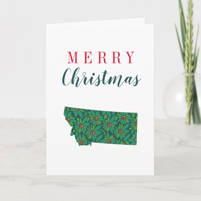 Frohe Weihnachten aus Montana Karte (Vorderseite)