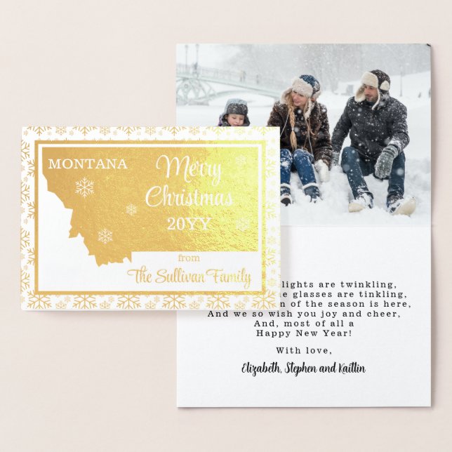 Frohe Weihnachten aus Montana Staat | FOTO Folienkarte (Anzeige)
