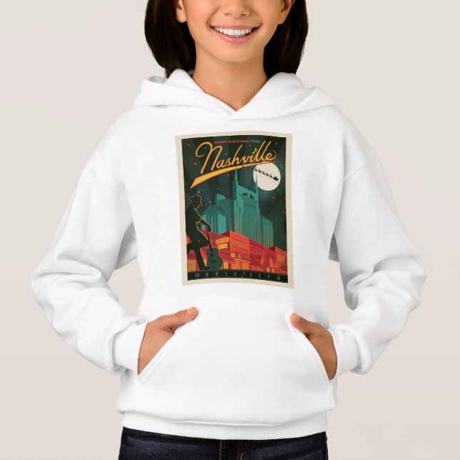 Frohe Weihnachten aus Nashville Hoodie (Vorderseite)