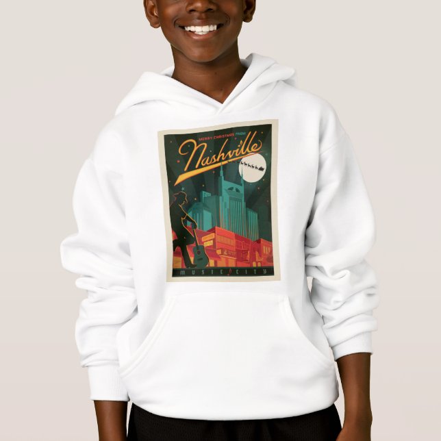 Frohe Weihnachten aus Nashville Hoodie (Vorderseite)