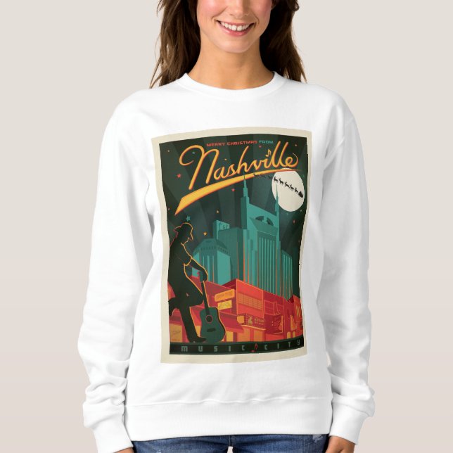 Frohe Weihnachten aus Nashville Sweatshirt (Vorderseite)