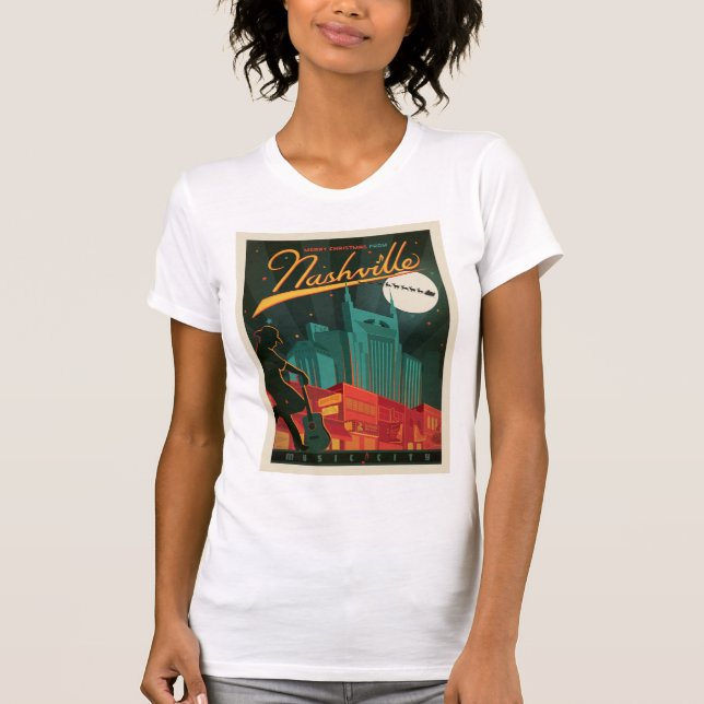 Frohe Weihnachten aus Nashville T-Shirt (Vorderseite)