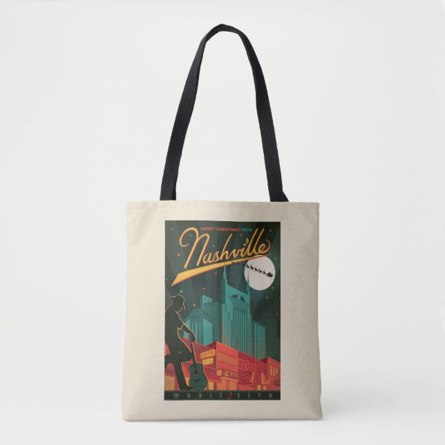 Frohe Weihnachten aus Nashville Tasche (Vorderseite)