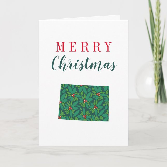 Frohe Weihnachten aus Nebraska Karte (Vorderseite)