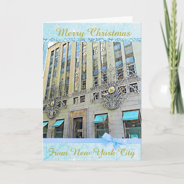 Frohe Weihnachten aus New York City Card (Vorderseite)