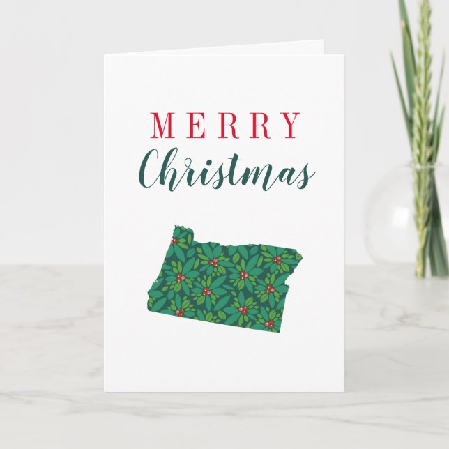 Frohe Weihnachten aus Oregon Karte (Vorderseite)