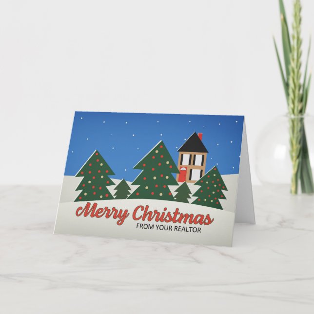 Frohe Weihnachten aus realtor dekorierten Bäumen m (Vorderseite)