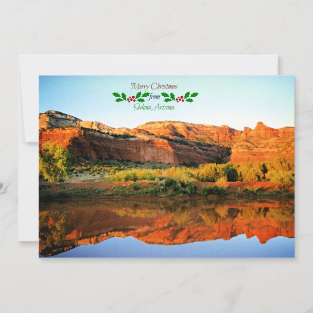 Frohe Weihnachten aus Sedona, Arizona Karte (Vorderseite)