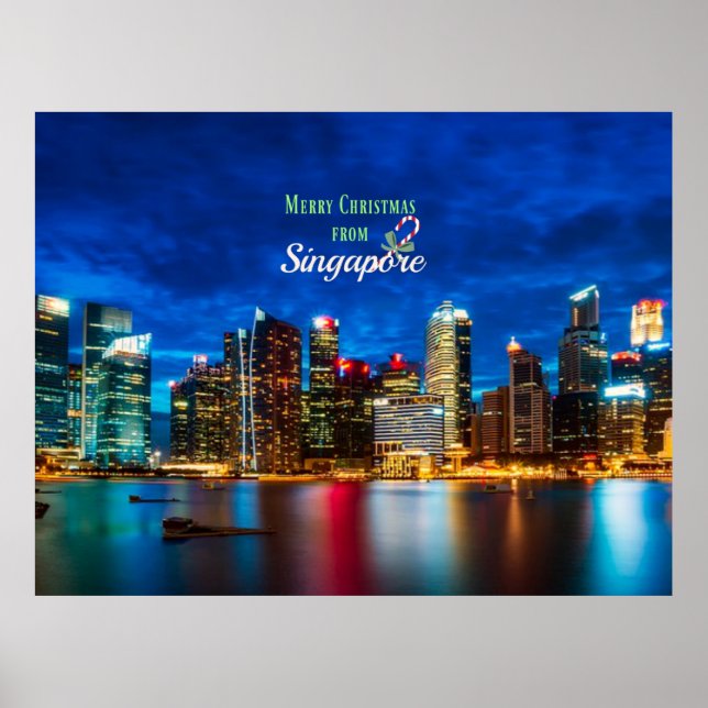 Frohe Weihnachten aus Singapur Poster (Vorne)
