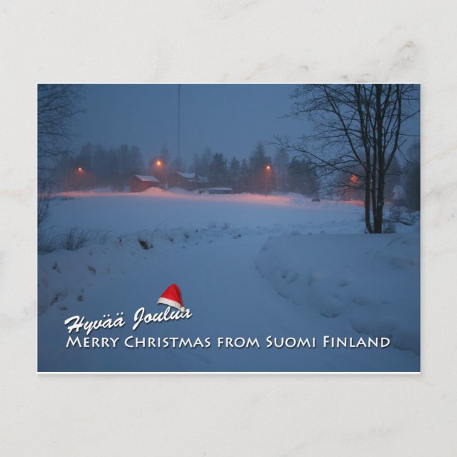 Frohe Weihnachten aus Suomi Finnland (Vorderseite)