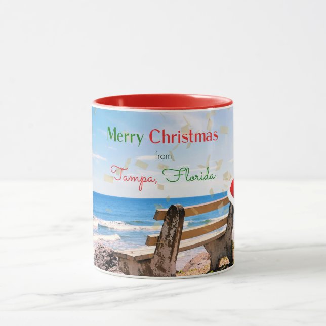 Frohe Weihnachten aus Tampa, FL Tasse (Zentrum)
