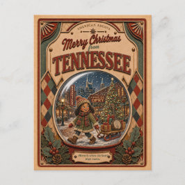 Frohe Weihnachten aus Tennessee Vintage-Schneekuge