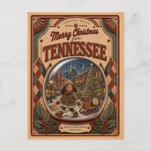 Frohe Weihnachten aus Tennessee Vintage-Schneekuge