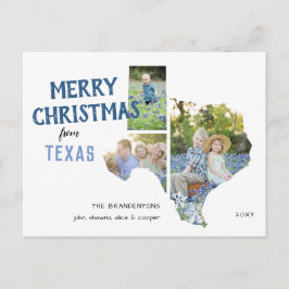 Frohe Weihnachten aus Texas Three Foto Postcard Postkarte
