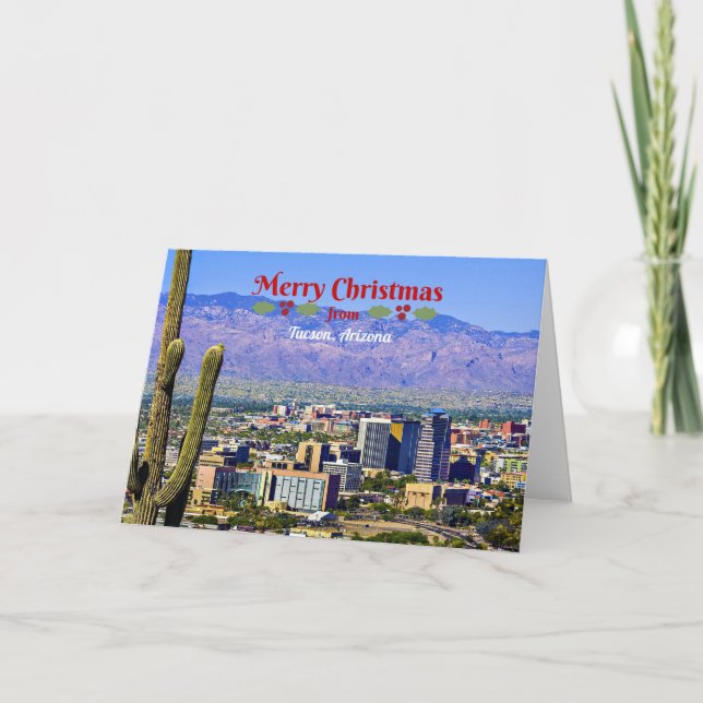 Frohe Weihnachten aus Tucson, Arizona, Karte (Vorderseite)