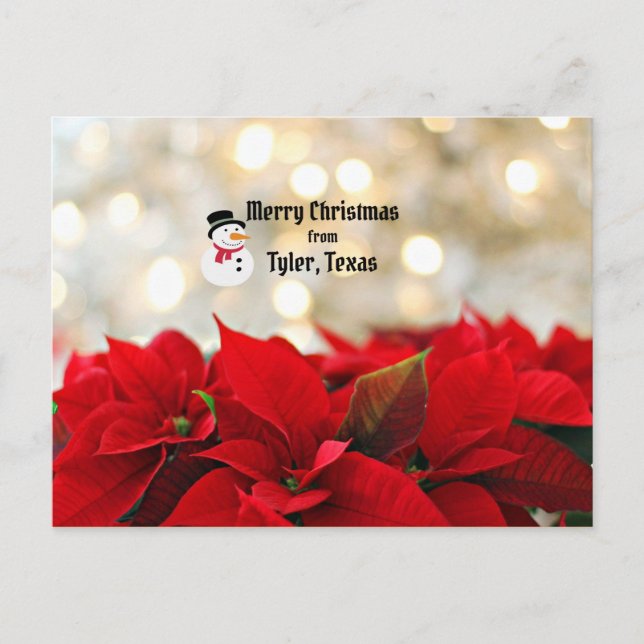 Frohe Weihnachten aus Tyler, Texas Postkarte (Vorderseite)
