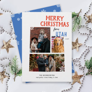 Frohe Weihnachten aus Utah Multi Photo Card