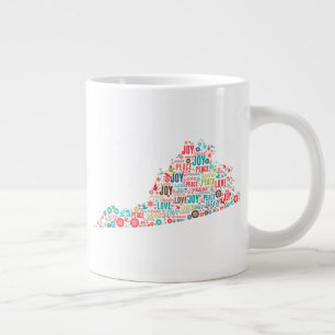Frohe Weihnachten aus Virginia Jumbo-Tasse