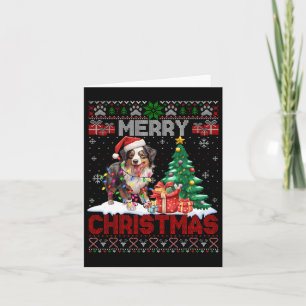 Frohe Weihnachten Australian Shepherd Dog Lover Ug Karte