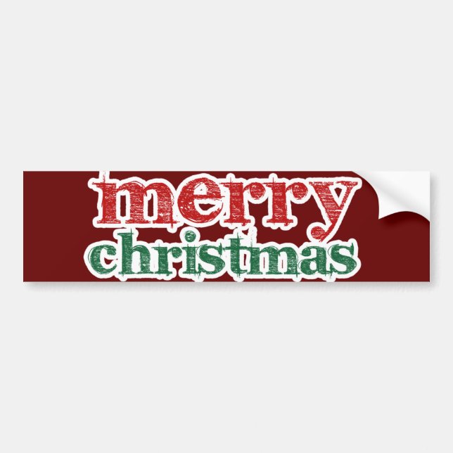 Frohe Weihnachten Autoaufkleber (Vorne)