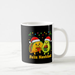 Frohe Weihnachten Avocado-Tacos Mexikanisches Weih Kaffeetasse
