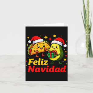 Frohe Weihnachten Avocado-Tacos Mexikanisches Weih Karte