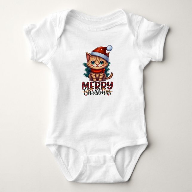 Frohe Weihnachten Baby Strampler (Vorderseite)