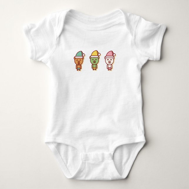 frohe Weihnachten Baby Strampler (Vorderseite)