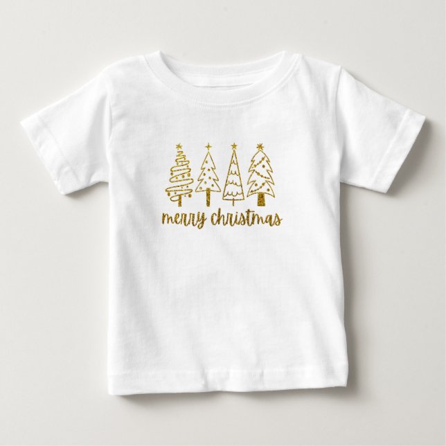Frohe Weihnachten Baby T-shirt (Vorderseite)