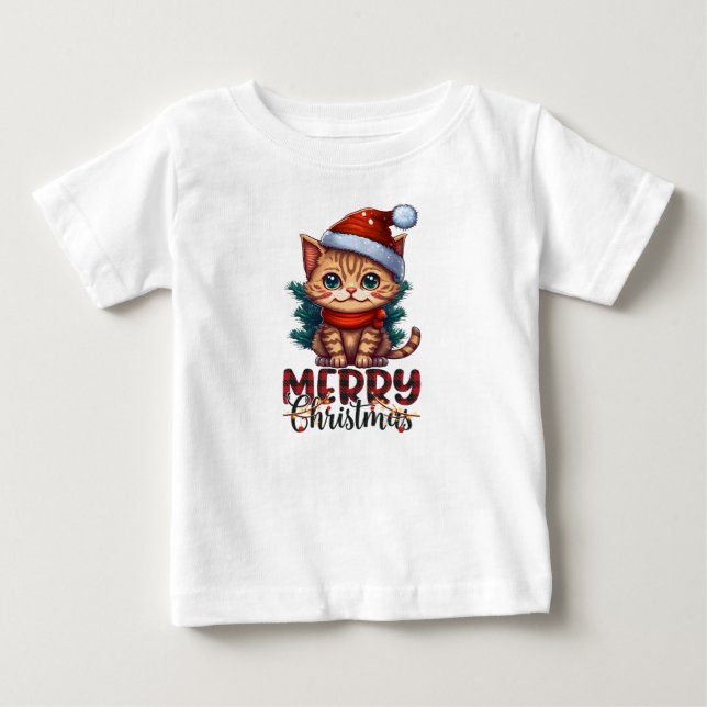 Frohe Weihnachten Baby T-shirt (Vorderseite)