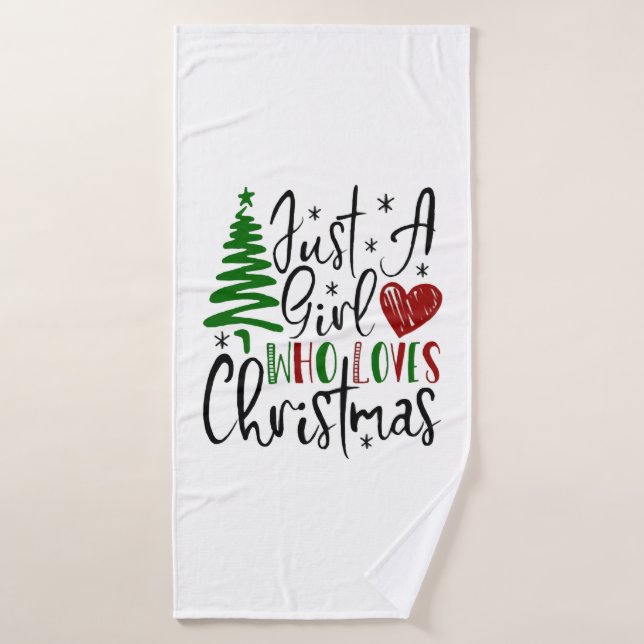 Frohe Weihnachten Badehandtuch (Badehandtuch)