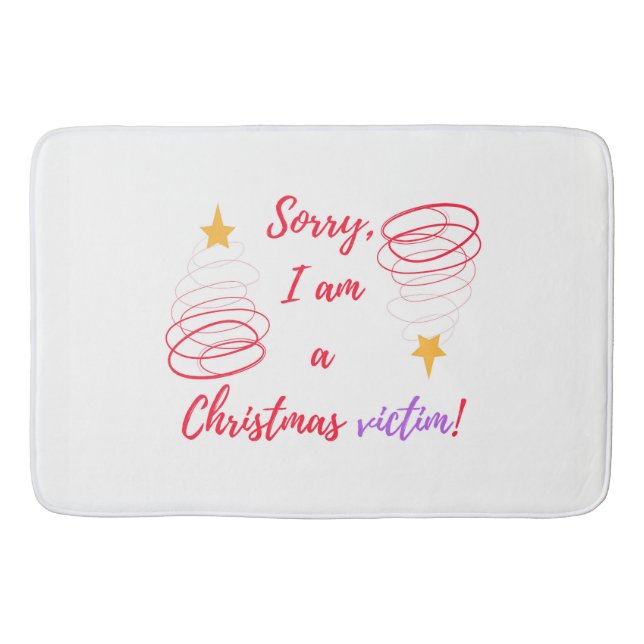 Frohe Weihnachten Badematte (Vorderseite)