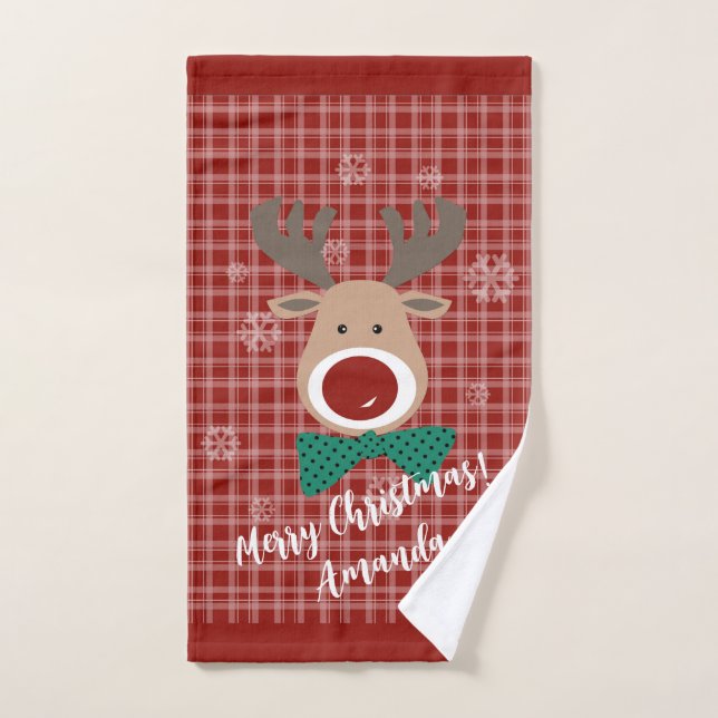 Frohe Weihnachten! Badhandtuch Set (Handtuch)