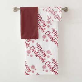 Frohe Weihnachten Badhandtuch Set