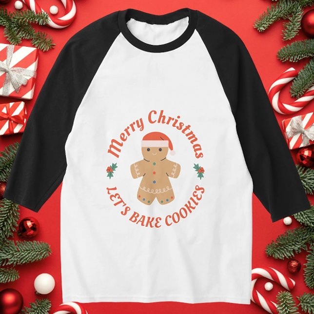 Frohe Weihnachten Bake Cookies Lebkuchen Mann T-Shirt (Von Creator hochgeladen)