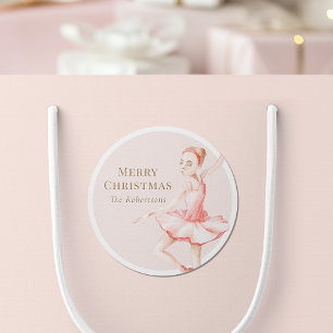 Frohe Weihnachten Ballerina Aufkleber