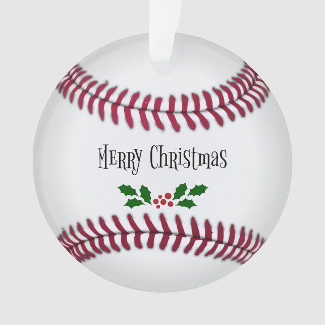 Frohe Weihnachten, Baseball-Thema, Ornament (Vorderseite)