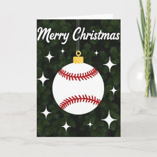 Frohe Weihnachten Baseballkarte Karte