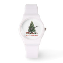 Frohe Weihnachten. Baum (Design 1) mit Geschenken
